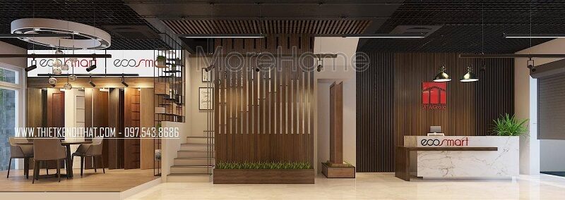 mắt ATA Group đã thiết kế nội thất showroom cửa gỗ công nghiệp có một phong cách đẹp mắt.
